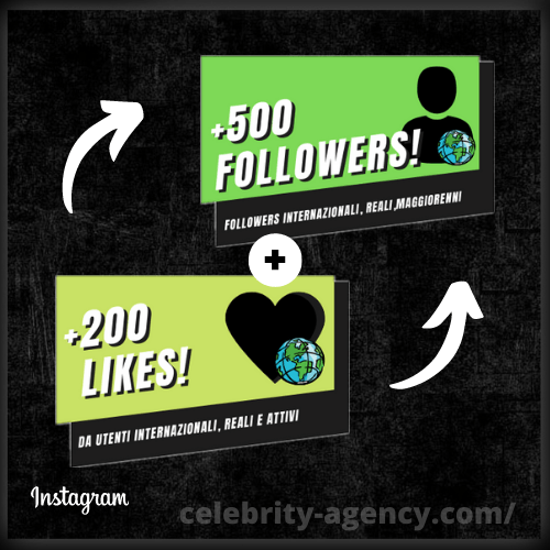 PACCHETTO INSTAGRAM [INTERNAZIONALI✔️]🚀 ⭐⭐⭐⭐⭐ - Celebrity Agency